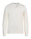 Gran Sasso Man Sweater Ivory Size 48 Virgin Wool In White