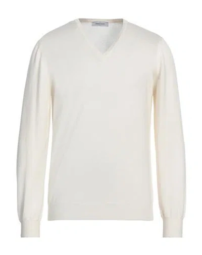 Gran Sasso Man Sweater Ivory Size 48 Virgin Wool In White
