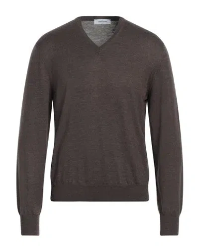 Gran Sasso Man Sweater Khaki Size 36 Virgin Wool In Beige