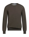 Gran Sasso Man Sweater Khaki Size 40 Virgin Wool In Gray