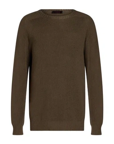 Gran Sasso Man Sweater Khaki Size 46 Virgin Wool In Neutral