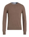 Gran Sasso Man Sweater Khaki Size 48 Wool, Cashmere, Viscose In Brown