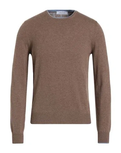 Gran Sasso Man Sweater Khaki Size 48 Wool, Cashmere, Viscose In Brown