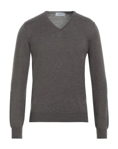 Gran Sasso Man Sweater Lead Size 40 Virgin Wool In Grey