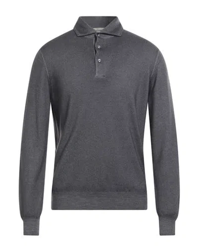 Gran Sasso Man Sweater Lead Size 44 Virgin Wool In Grey