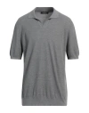 Gran Sasso Man Sweater Lead Size 44 Silk, Cotton In Grey