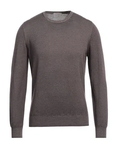 Gran Sasso Man Sweater Lead Size 46 Virgin Wool In Grey