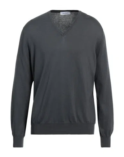 Gran Sasso Man Sweater Lead Size 46 Cotton In Grey