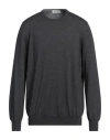 Gran Sasso Man Sweater Lead Size 46 Virgin Wool In Grey