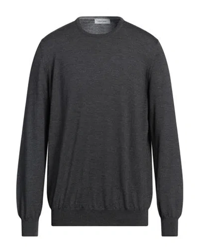 Gran Sasso Man Sweater Lead Size 46 Virgin Wool In Grey