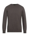Gran Sasso Man Sweater Lead Size 46 Virgin Wool In Grey