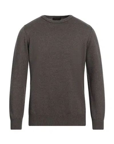 Gran Sasso Man Sweater Lead Size 46 Virgin Wool In Grey