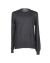 Gran Sasso Grey Wool Paracollo Sweater In Lead