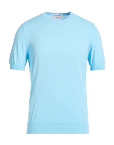 Gran Sasso Man Sweater Light Blue Size 38 Cotton