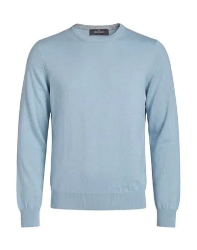 Gran Sasso Man Sweater Light Blue Size 46 Cashmere