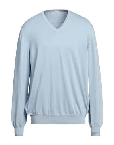 Gran Sasso Man Sweater Light Blue Size 46 Cotton