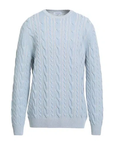 Gran Sasso Man Sweater Light Blue Size 46 Virgin Wool, Viscose, Cashmere