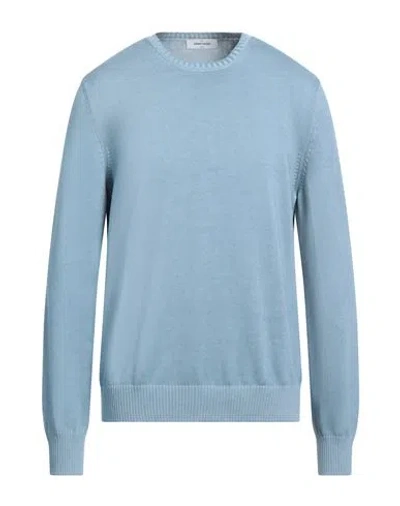 Gran Sasso Man Sweater Light Blue Size 48 Cotton