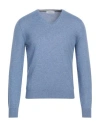 Gran Sasso Man Sweater Light Blue Size 50 Virgin Wool, Cashmere, Viscose