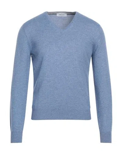 Gran Sasso Man Sweater Light Blue Size 50 Virgin Wool, Cashmere, Viscose