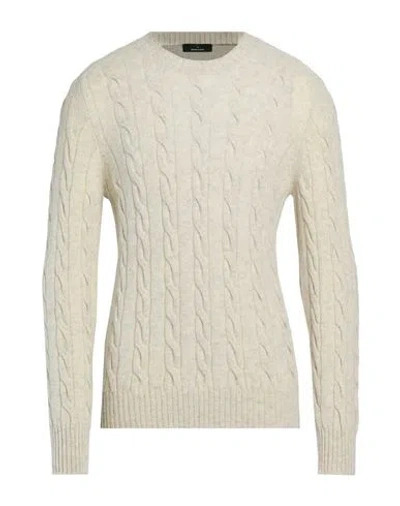 Gran Sasso Man Sweater Light Grey Size 40 Virgin Wool In White