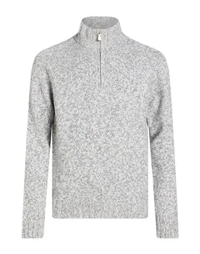 Gran Sasso Man Sweater Light Grey Size 46 Virgin Wool, Geelong Wool In Gray