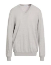 Gran Sasso Man Sweater Light Grey Size 48 Virgin Wool, Cashmere, Viscose In Gray