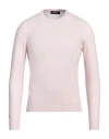 Gran Sasso Man Sweater Light Pink Size 46 Cashmere