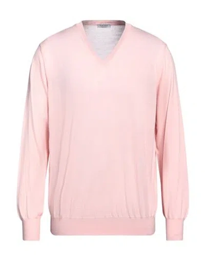 Gran Sasso Man Sweater Light Pink Size 46 Virgin Wool In Pink