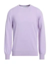 Gran Sasso Man Sweater Light Purple Size 40 Virgin Wool, Viscose, Cashmere