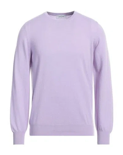Gran Sasso Man Sweater Light Purple Size 40 Virgin Wool, Viscose, Cashmere In Purple