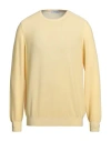 Gran Sasso Man Sweater Light Yellow Size 42 Virgin Wool