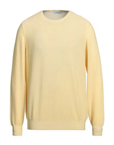 Gran Sasso Man Sweater Light Yellow Size 42 Virgin Wool