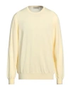 Gran Sasso Man Sweater Light Yellow Size 46 Cotton