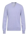 Gran Sasso Man Sweater Lilac Size 42 Virgin Wool, Cashmere, Viscose, Polyester, Polyurethane In Purple