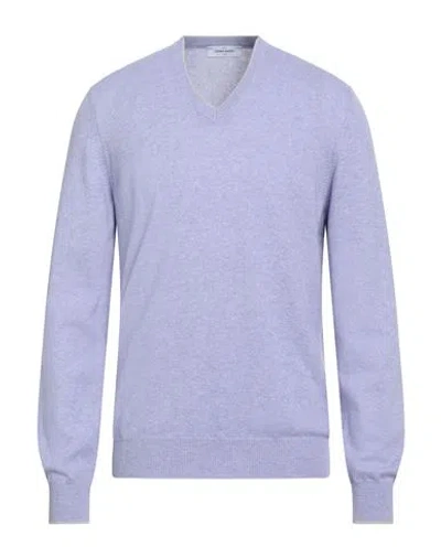 Gran Sasso Man Sweater Lilac Size 42 Virgin Wool, Cashmere, Viscose, Polyester, Polyurethane In Purple
