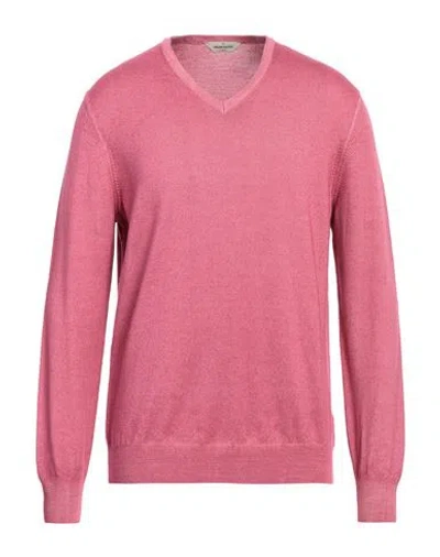 Gran Sasso Man Sweater Magenta Size 42 Virgin Wool In Pink