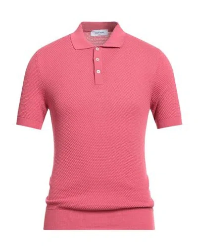 Gran Sasso Man Sweater Magenta Size 46 Cotton In Pink