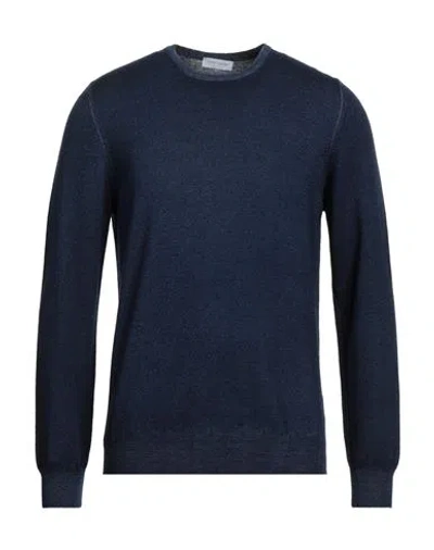 Gran Sasso Man Sweater Midnight Blue Size 46 Virgin Wool