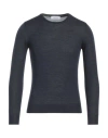 Gran Sasso Man Sweater Midnight Blue Size 34 Wool, Silk