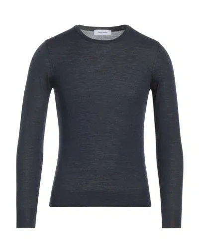 Gran Sasso Man Sweater Midnight Blue Size 34 Wool, Silk In Blue