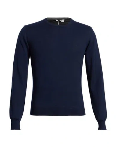 Gran Sasso Man Sweater Midnight Blue Size 36 Virgin Wool