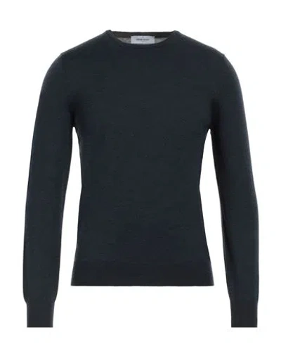 Gran Sasso Man Sweater Midnight Blue Size 36 Virgin Wool In Blue