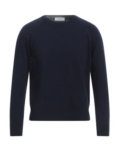 Gran Sasso Man Sweater Midnight Blue Size 36 Virgin Wool, Viscose, Cashmere In Black