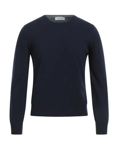 Gran Sasso Man Sweater Midnight Blue Size 36 Virgin Wool, Viscose, Cashmere In Blue