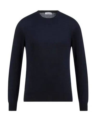 Gran Sasso Man Sweater Midnight Blue Size 38 Cashmere