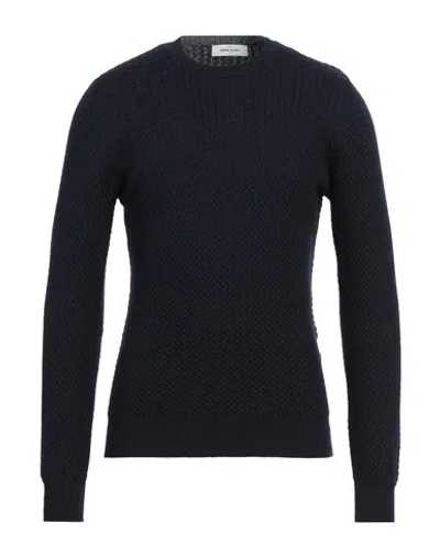 Gran Sasso Man Sweater Midnight Blue Size 40 Virgin Wool