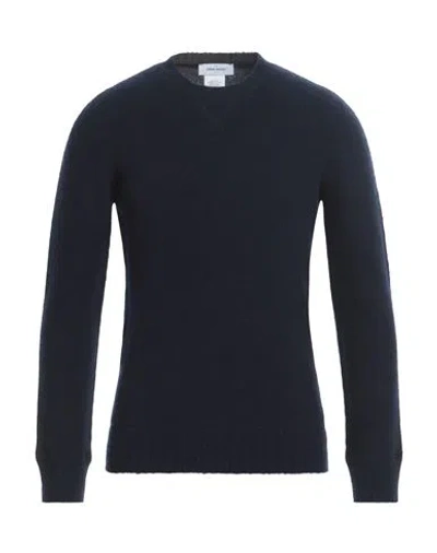 Gran Sasso Man Sweater Midnight Blue Size 38 Virgin Wool