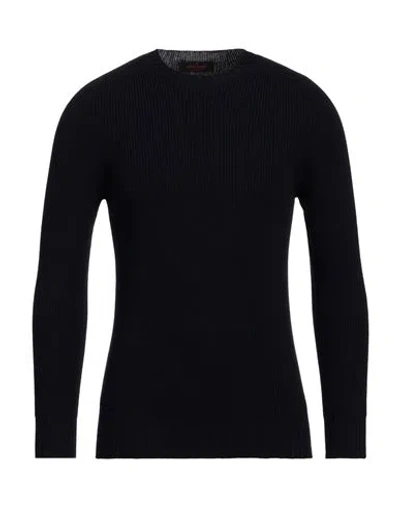 Gran Sasso Man Sweater Midnight Blue Size 38 Virgin Wool