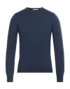 Gran Sasso Man Sweater Midnight Blue Size 38 Virgin Wool